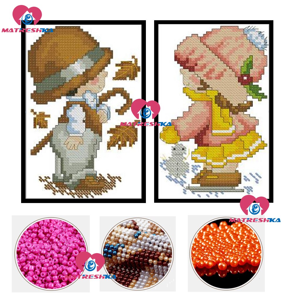 Diy perlen stickerei freundlicher perle kreuz stich stickerei perlen Dekor perlen kreuz stich gedruckt leinwand borduren erfüllt kralen