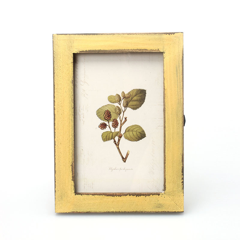 5 Colors Vintage Photo Frame Home Decor Retro Wooden Wedding Couple Recommendation Pictures Frames Ornament: A