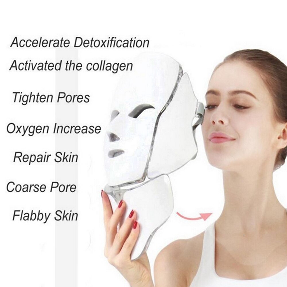 7 Colors Beauty Therapy Photon Led Facial Mask Light Therapy Face Skin Lifting Beauty Rejuvenation Device