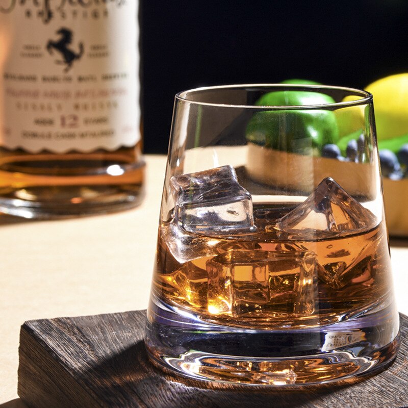 2 st/parti whiskyglaskopp genomskinlig tjockbotten vinkopp för ktv bar club vodka bourbon whisky skotsk sprit för män