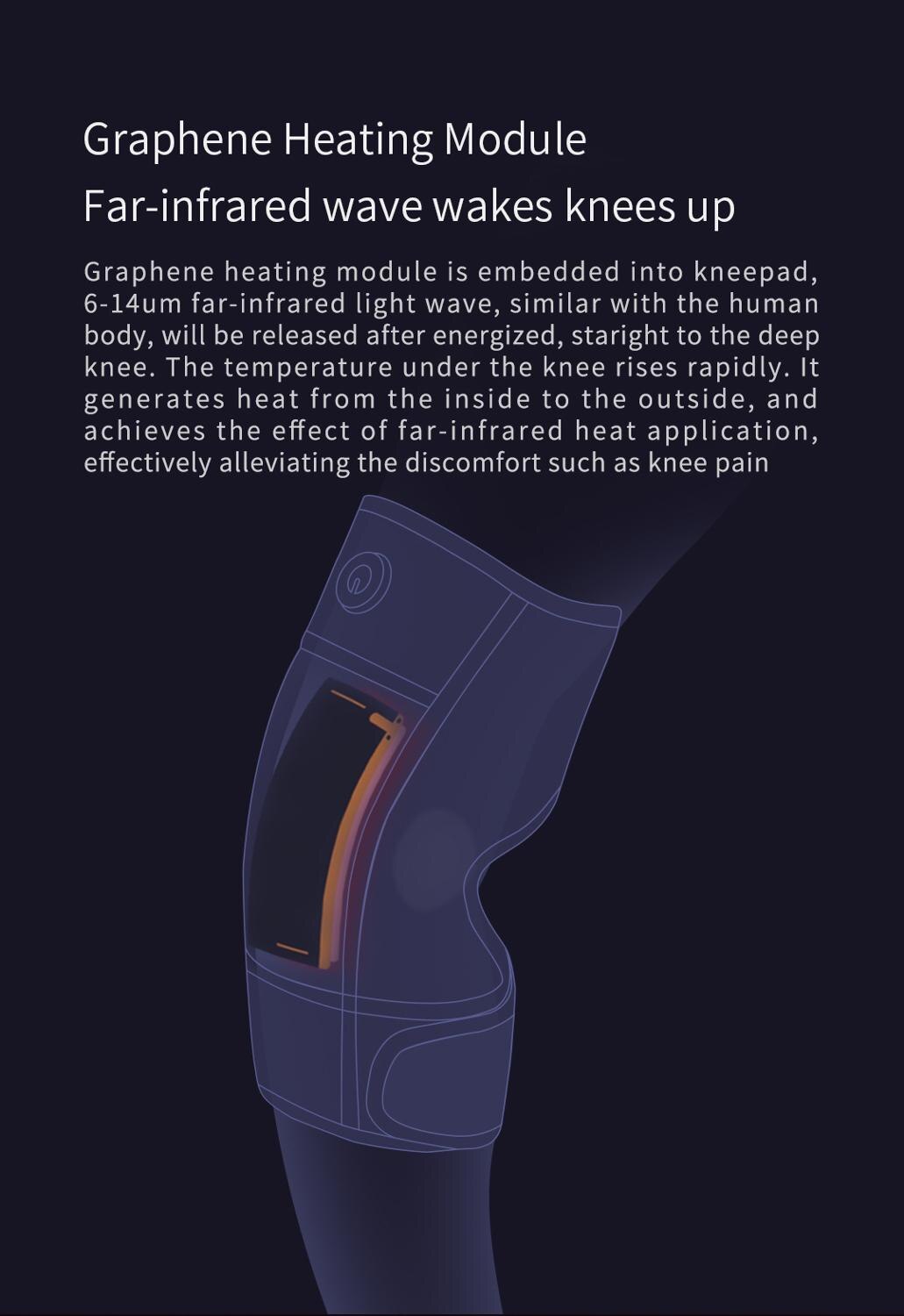 Heating Knee Brace Wrap, Knee Warmer Heated Knee Wrap Heating Pad Heat Therapy for Knee Injury Rheumatism