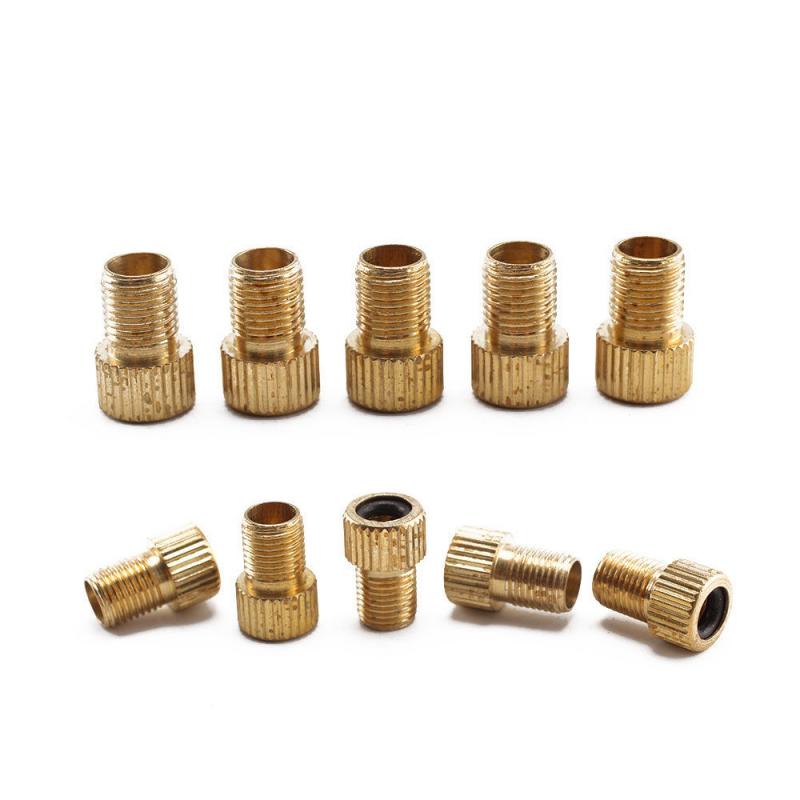 10PCS Valve Adapter Pump Convert Presta To Schrader Copper Valve Adaptor Wheels Gas Nozzle Tube Tool Bike Bicycle Accessories