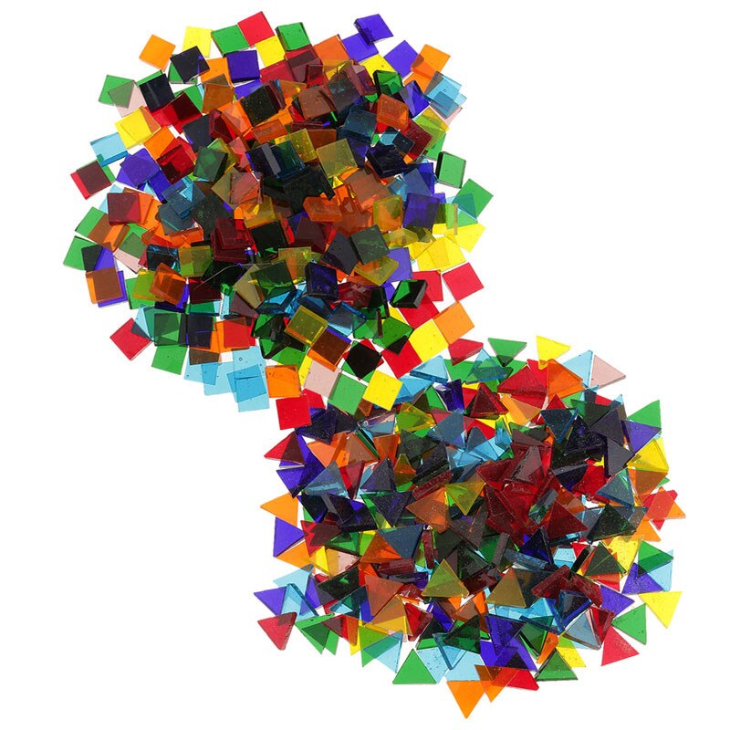 Diy mosaik gør blandet farve mosaik glasfliser børn kunst og håndværk materialer iriserende mosaik fliser firkanter farvet glas værktøj