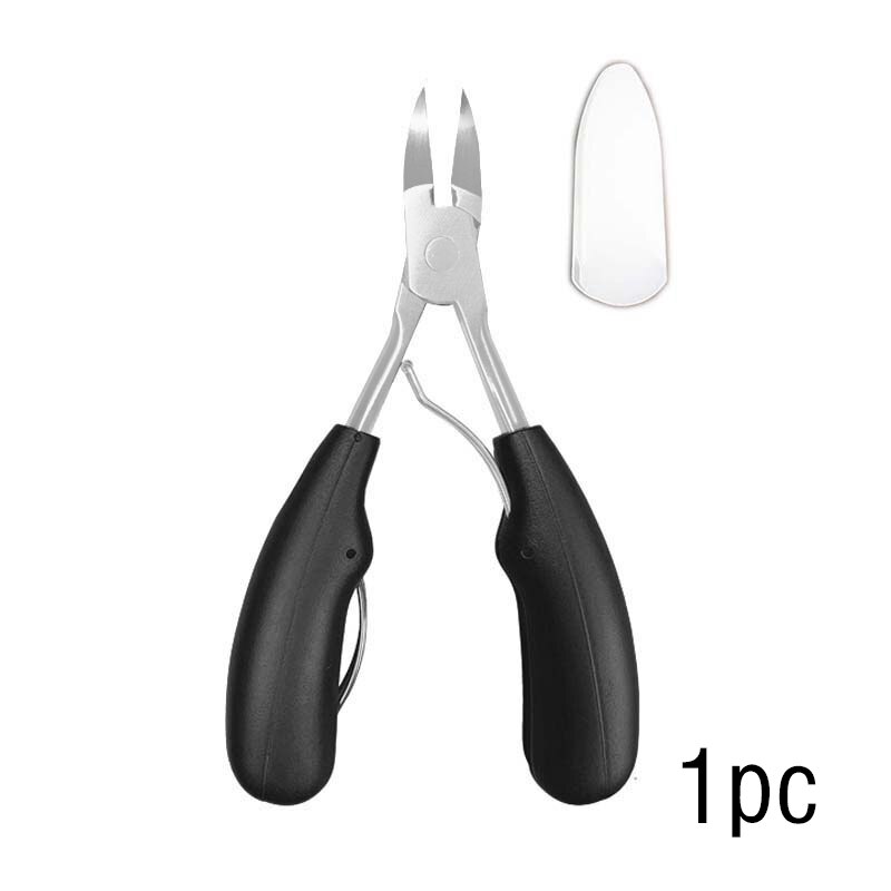 Cortaúñas para manicura y pedicura, tijeras profesionales para cutículas, pinzas para uñas encarnadas, herramienta de corrección de Podología: 1pc Clipper Black PP