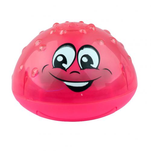 Baby Bath Toy Lovely LED Flashing Musical Ball Water Squirting Sprinkler Baby Bath Shower Toy for Children Swimming Party: Red