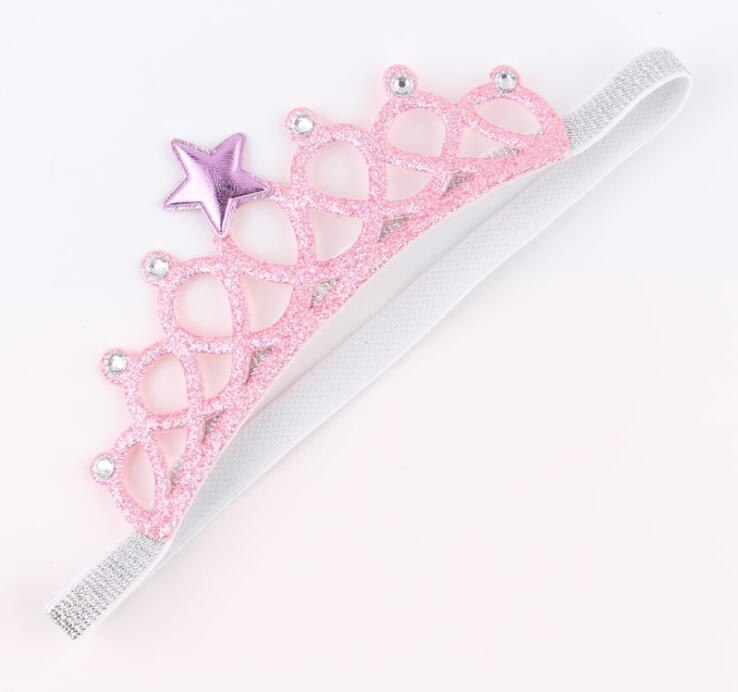 Festa De Aniversário da coroa headband do bebê menina Infantil roupas acessórios para o cabelo banda newborn Headwear tiara hairband Presente das crianças: Rosa