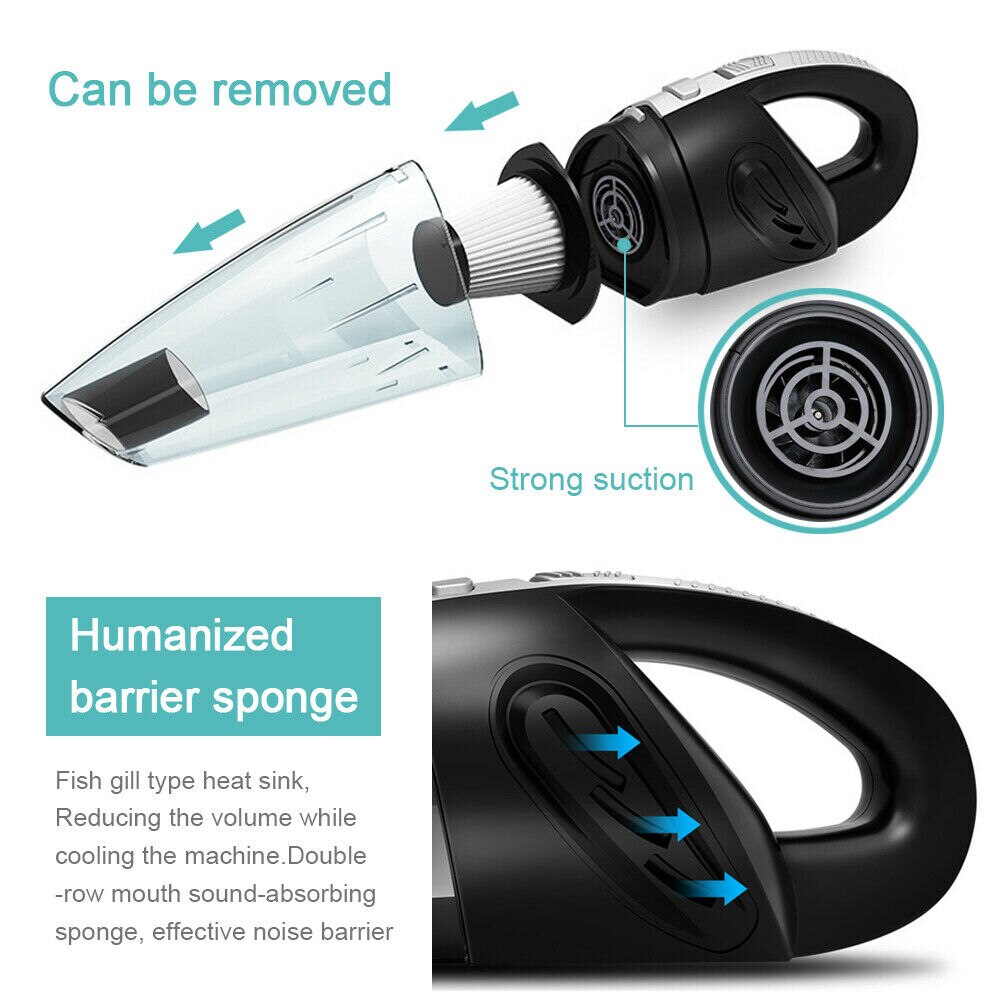 Handheld Vacuüm Draadloze Krachtige Cycloon Zuig Draagbare Oplaadbare Stofzuiger 6053 Quick Charge Voor Auto Thuis Huisdier Haar
