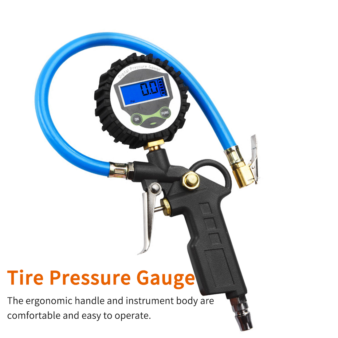 Monitor de presión de neumáticos de 0 a 220 PSI y 0-16Bar, inflador de neumáticos de coche y camión con medidor de Dial