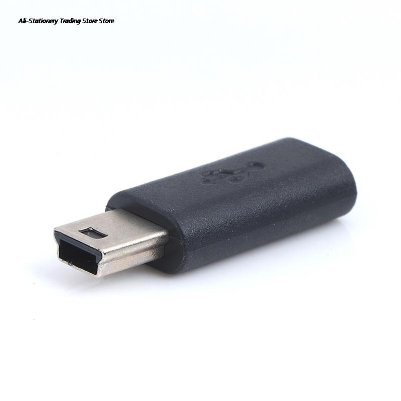 1Pc X Adapter Input Micro Usb + Uitgang Mini Usb Micro Usb Female Naar Mini Usb Male