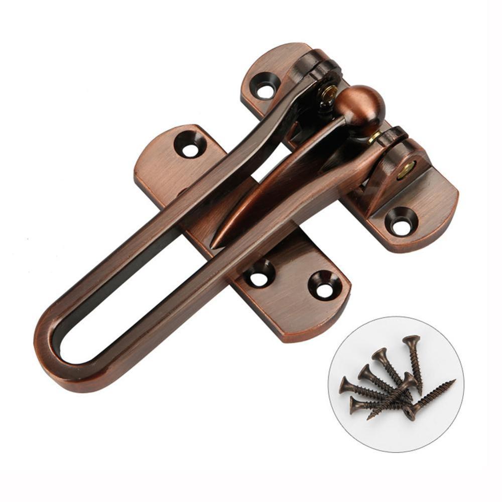 Household Door Security Guard Zinc Alloy Hasp Latch Anti-theft Cabinet Home Window Hotel Chain Locks Security Lock Door Cla I5X6: red