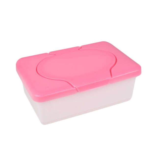 Toalhetes caixa de tecido molhado plástico caixa de suporte: Pink