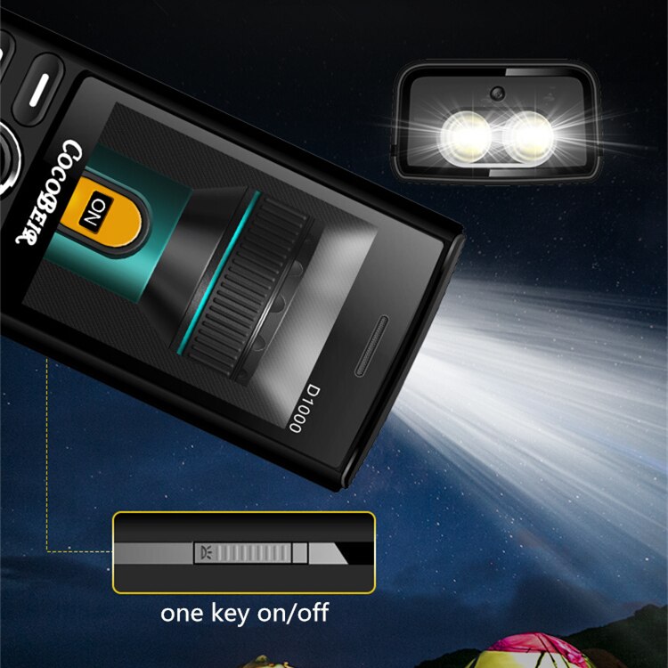 Powerbank 4300 mah mobiele telefoon 2.4 inch dual sim mobiele telefoon snelkeuze mobiele zaklamp  mp3 fm radio  d1000 russische taal