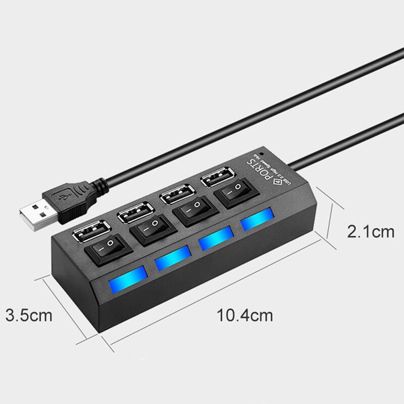 4/7 porte usb hub 2.0 3.0 højhastigheds usb splitter expander multi-port uafhængig switch til pc laptop windows