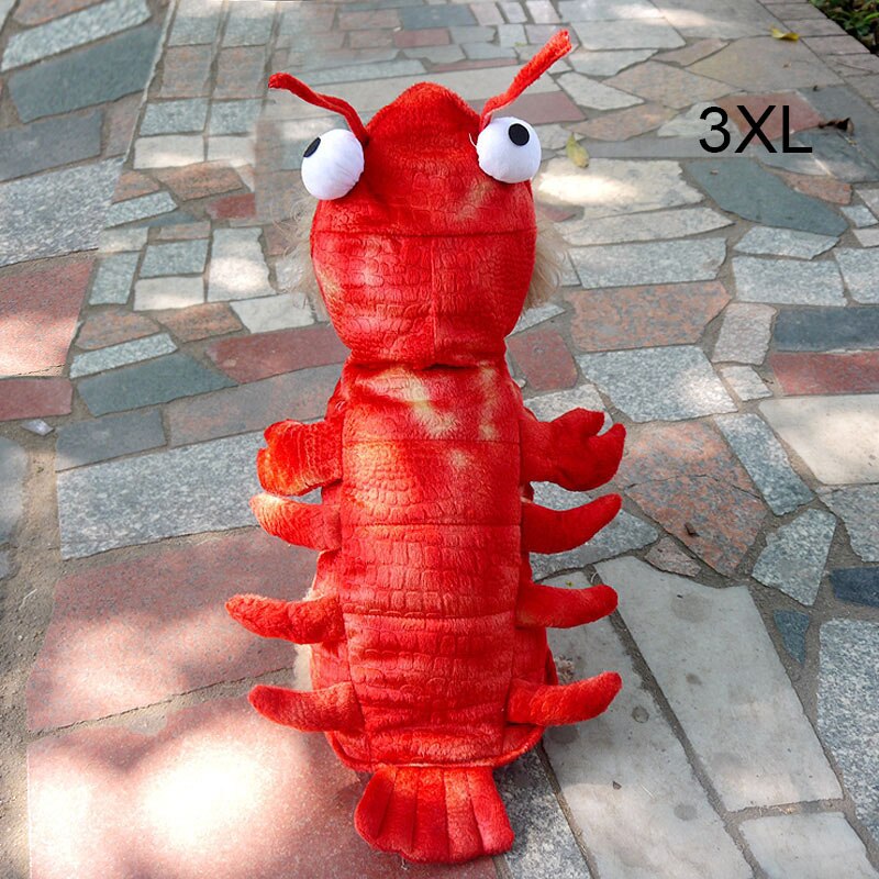 Winter Dog Clothes Halloween Lobster Costume Cat Christmas Suit Dogs Pet Overalls Funny Clothing for French Bulldog AUG8: 3xl