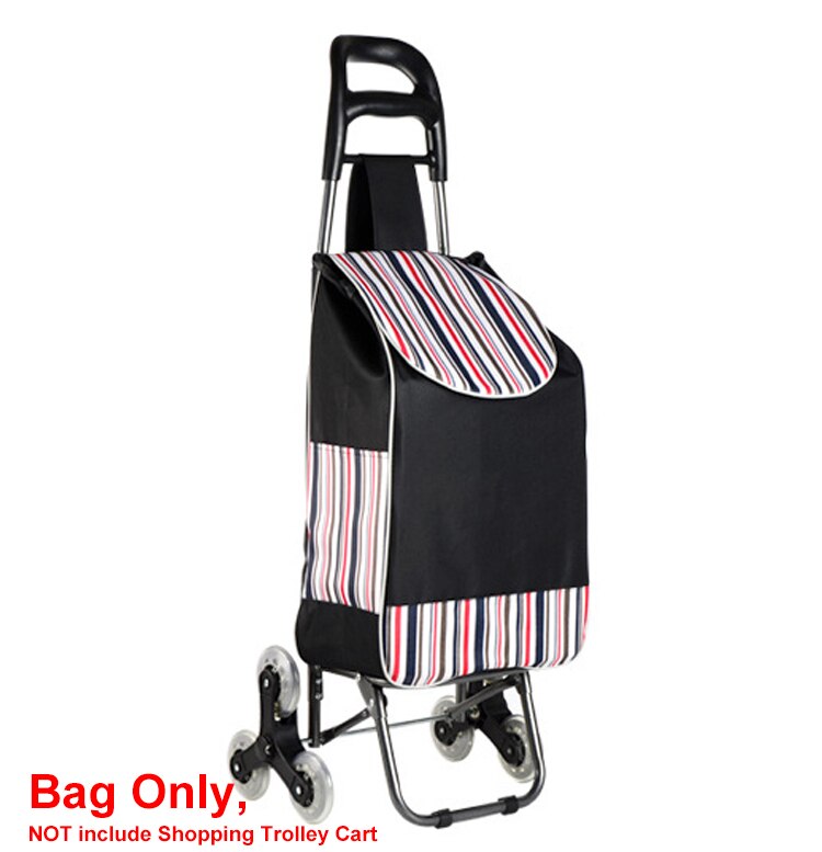 Foldable Shopping Trolley Bag Tote Cart Carts Trolley Bag Basket Luggage Rain Proof Thickened Canvas NO cluding Cart: B type color 2
