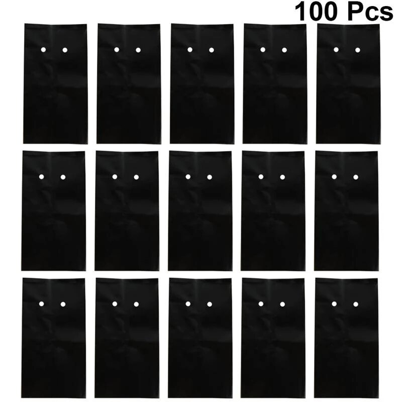 100pz sacchetti di plastica per vivaio in PE sottile pianta coltiva borse vasi per piantine in tessuto con fori traspiranti per forniture da giardino per l'agricoltura domestica: Default Title