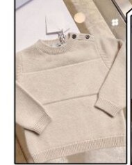 Guttegenser ensfarget babygutter strikkede topper: Genser / 160(12 y 13y)