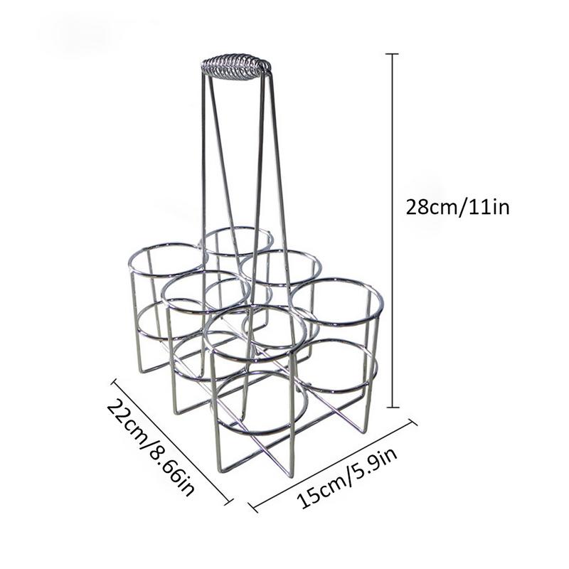 Beer Crate Bottle Carrier Also For Cans Beer Metal Storage Rack With Handle Bar Accessories Camping Supplies
