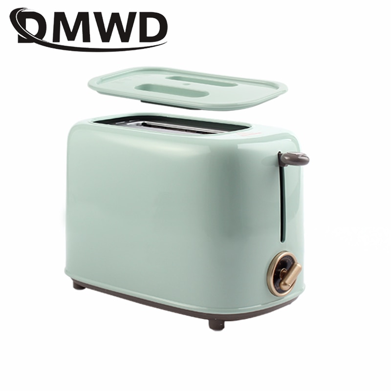 DMWD 2 Scheiben Elektrische edelstahl Toaster Automatische Brot Hersteller Frühstück Backen Maschine Zwei Slot Toast Sandwich Grill Ofen