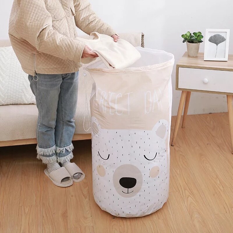 Cartoon Bear Storage Bag Beam port Transparent Large Closet Organizer Baby Toy Wardrobe Moistureproof Quilt s