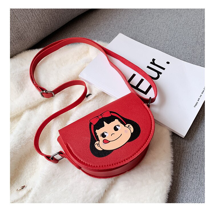 Cartoon Regenboog Kinderen Mini Crossbody Bag Pu Leer Baby Kids Smile Bloem Portemonnee Leuke Jongens Meisjes Accessoires Tas: Girl