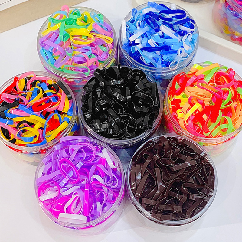 500 Uds. Bandas elásticas gruesas mejoradas para el cabello para mujeres y niñas, lazos para el cabello duraderos, bandas de goma no fáciles de romper, accesorios para el cabello