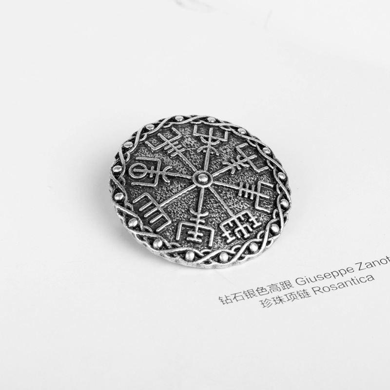 Broches de escudo vikingo, Pin Vintage, insignia, Pin para capa Medieval nórdica, baratijas, bufandas, broche, alfileres redondos para el pecho