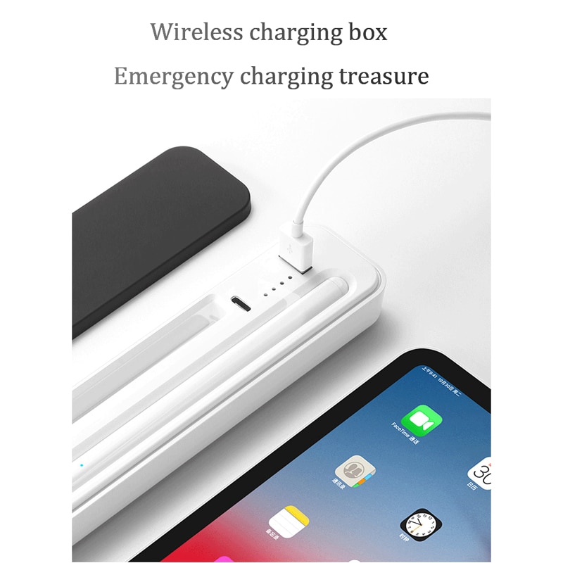 Tablet pen trådløst oplader etui til apple pencil til ipad pro 11 12.9 6th 7th mini 5 air 3 med håndfladeafvisning