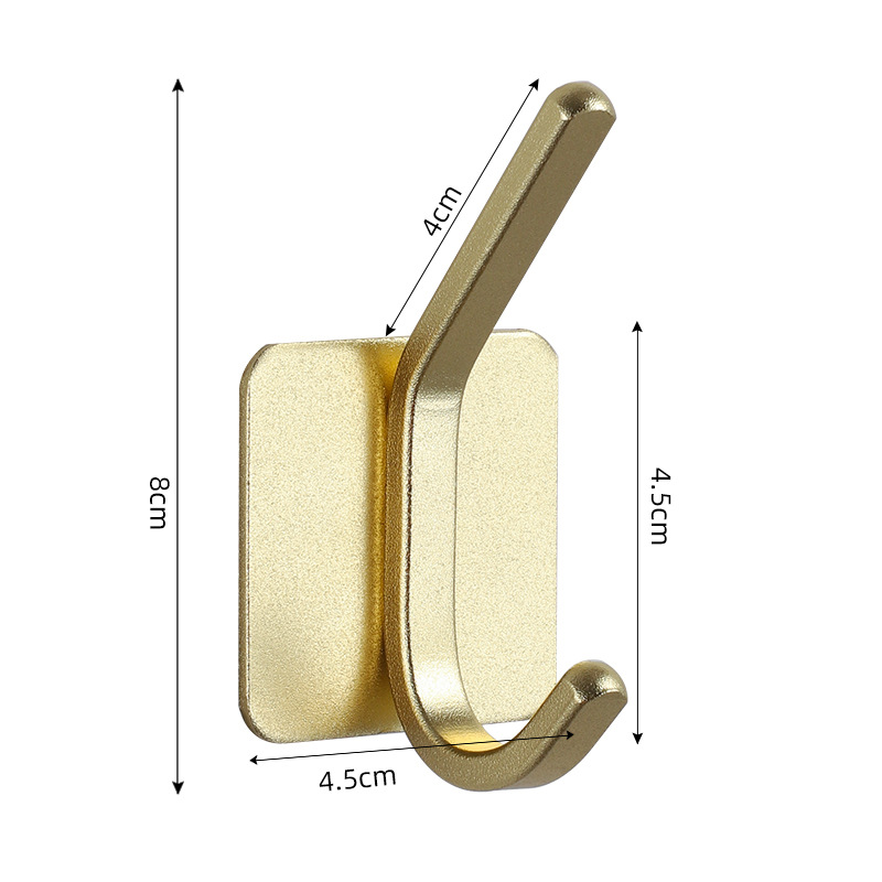 Zelfklevende hangende badkamerhaken Deursleutel Tas Jas Handdoek Robe Hanger Douchehaak Organizer voor badkamer Keukenaccessoires: Chocolade