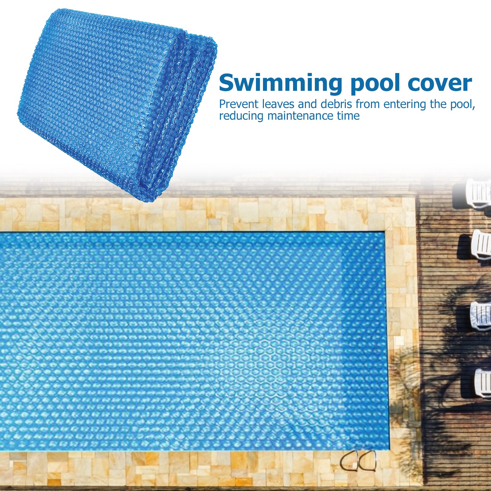 Pool Cover Rectangle Solar Tarpaulin Swimming Pool Protection Cover Heat Insulation Film For Indoor Outdoor Pool Accessories
