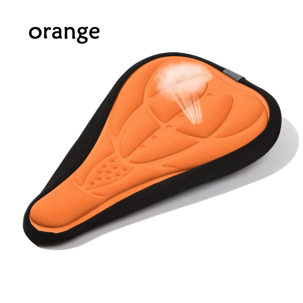 Gruby oddychający wioślarz górski 3D pokrowiec na siodełko Super miękki wioślarz siodło gąbka silikonowa siodełko rowerowe poduszka akcesoria rowerowe: pomarańczowy