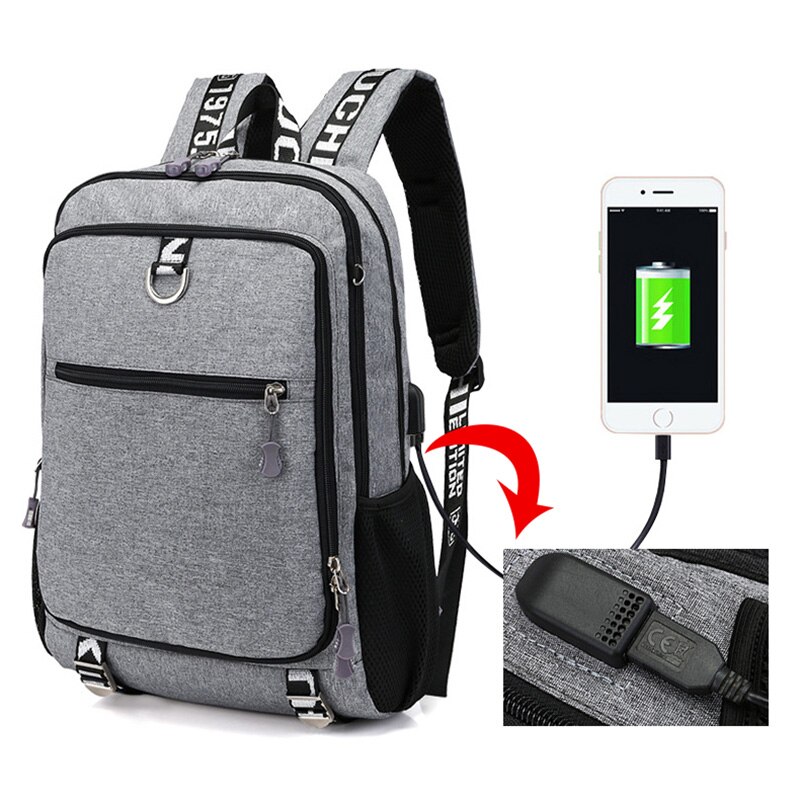 Usb Opladen Tieners School Rugzak Jongens Student Schooltas Mannen Grote Reizen Rugzakken Laptop Notebook Rucksakc Boekentas XA149M