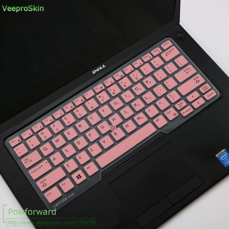 Laptop Keyboard Cover Protector Skin for 14" Dell Latitude 5450 3340 7480 7490 5490 5491 E5450 E5470 E7270 E7450 E7490 E5490: Pink