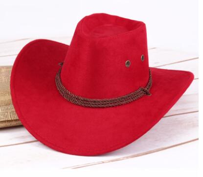 10 pièces/lot Western Cowboy chapeau hommes casquette d'équitation accessoire de large bord chapeau adulte décontracté faux cuir cowboy chapeau