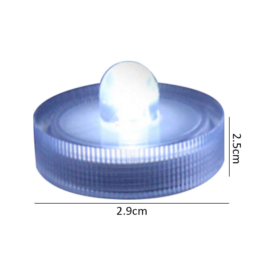 12 Teil/los Wasserdichte LED Teelicht Simulation Kerze Hochzeit Tauch Unterwasser Kerze Lichter Für Weihnachten Hochzeit Party Deko: Weiß hell