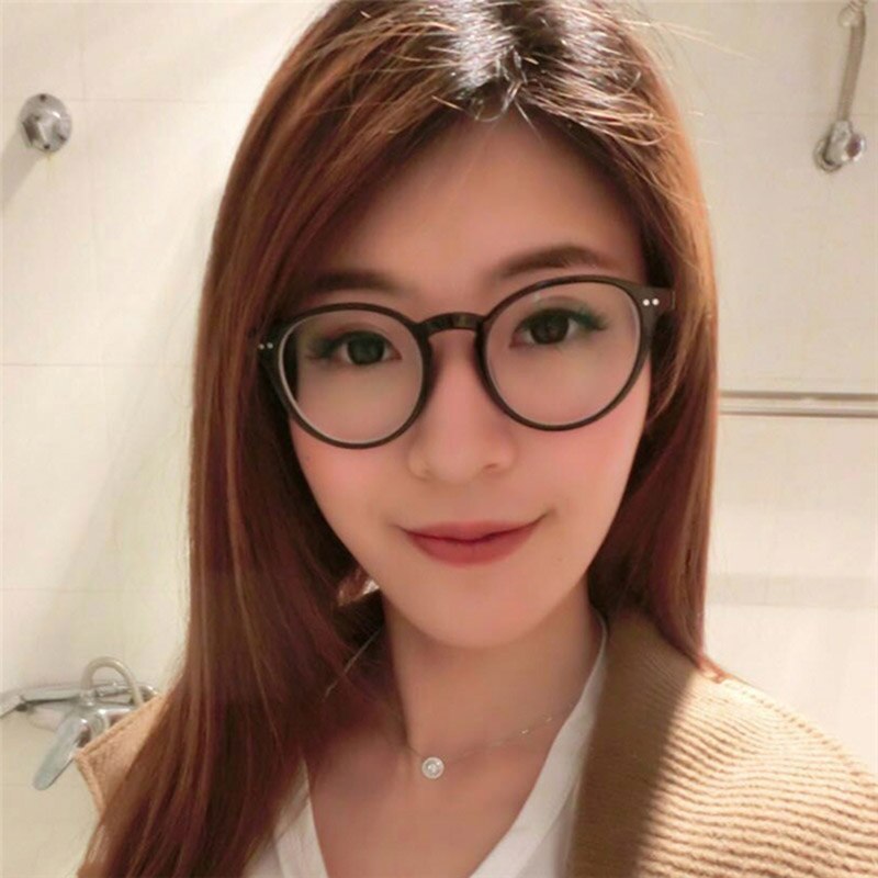 Lunettes de myopie pour femmes, verres de Prescription pour myopie, monture ovale blanche et noire, verres clairs, 0-1 1.5 2 2.5 3 3.5 4