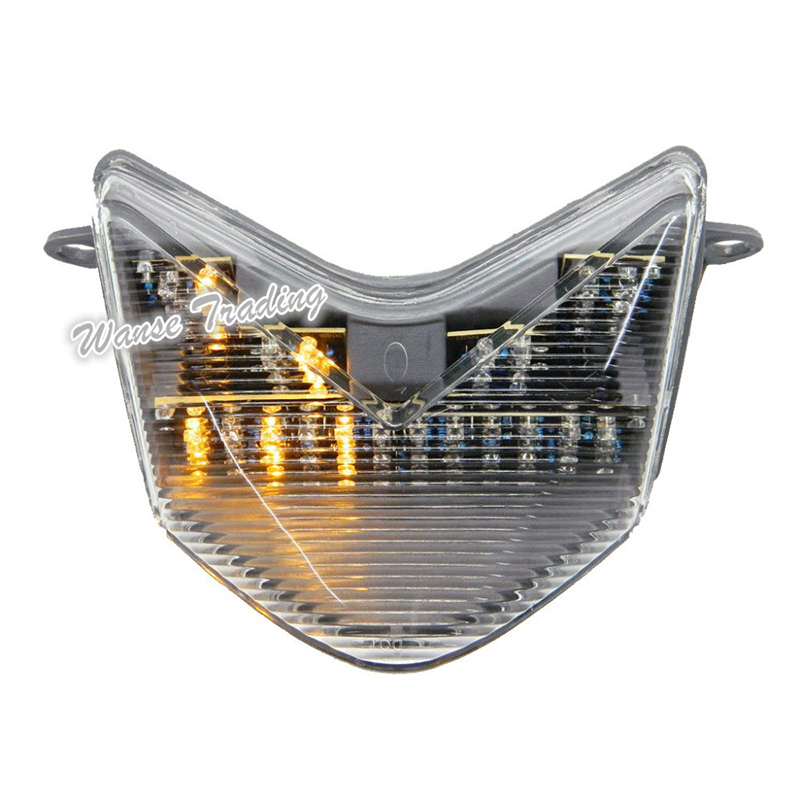 waase Rear Tail Brake Turn Signals Integrated Led Light Clear Lens For