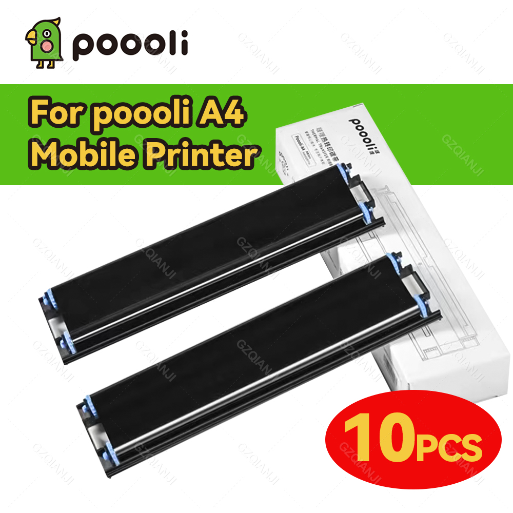 Poooli A4 Printer Linten Thermische Transfer Lint Printer Levert Compatibel Met Poooli A4 Mobiele Printer (2 Rollen/Doos)