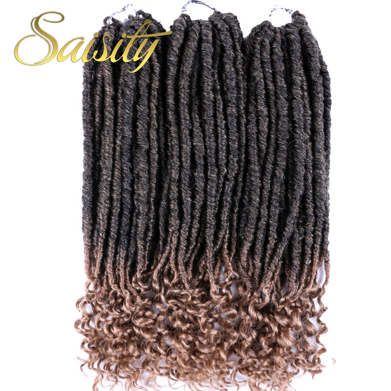 Saisity faux locs jumbo dreads flätor hårförlängningar 20 tum syntetisk mjuk naturlig loc frisyr virkat hår