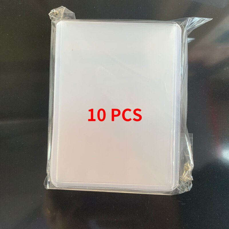 35pt gennemsigtige toploader hd film pvc kortholder nba star kortholder magisk kortspil konge beskyttende etui hård kortholder: 10 stk