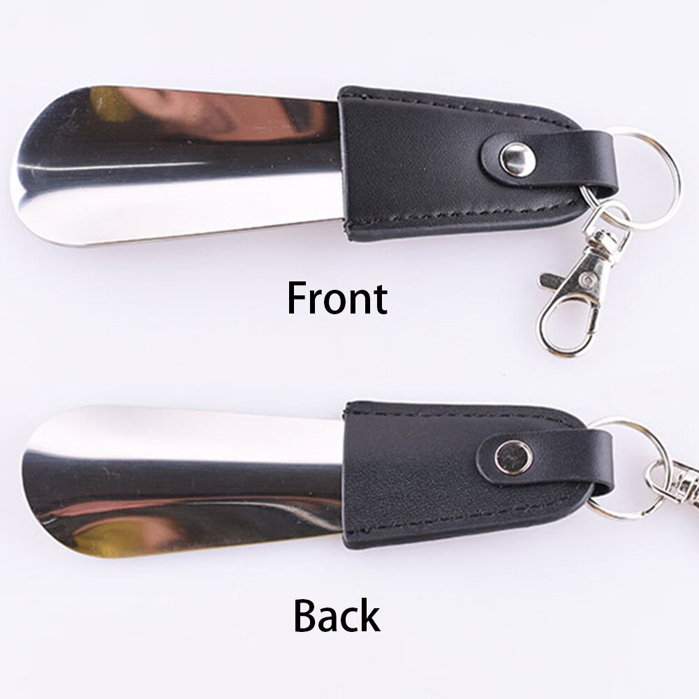 Edelstahl Tragbare Mini Senioren Schlüssel Ring robust Löffel Leder Unterhose Schuh Horn