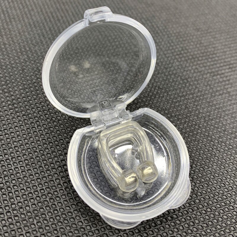 1pc anti snorke næse klip mikro søvn stop snorken hjælpemagnet silikone
