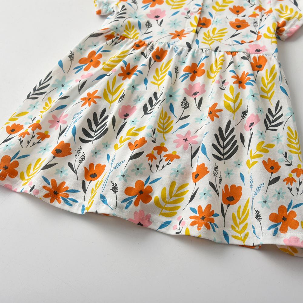 printemps été nouvelles filles robe été imprimé belle sans manches coton robes Blouse + haut pull 2 PC ensemble 6-24 mois