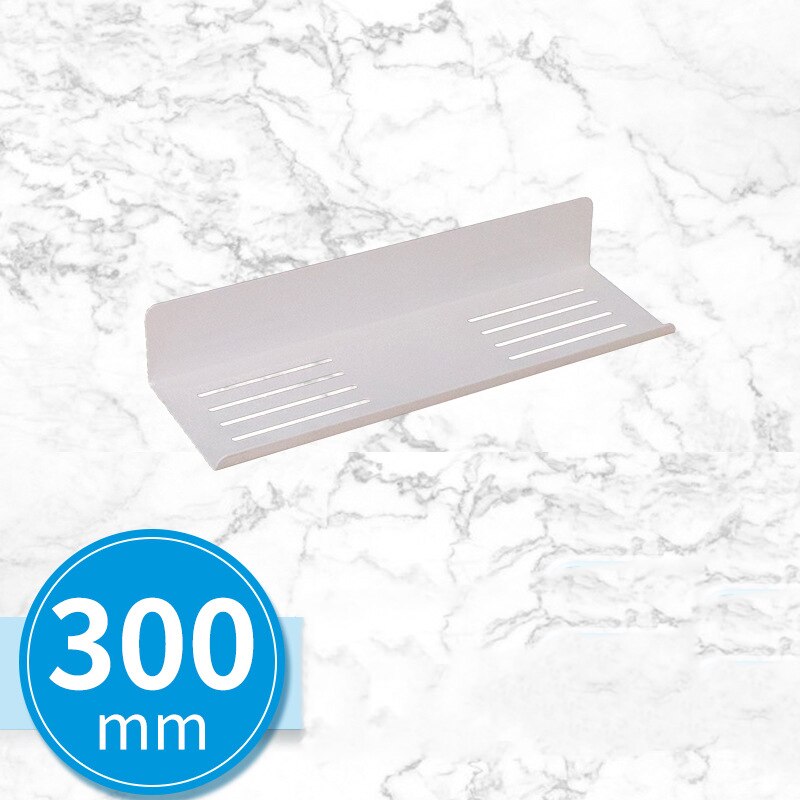 30-50cm Bathroom Shelf Stainless Steel Wall-Mounted Faucet Mirror Front Shelves Punch-free Cosmetic Storage Shelf Accessories: 30 white