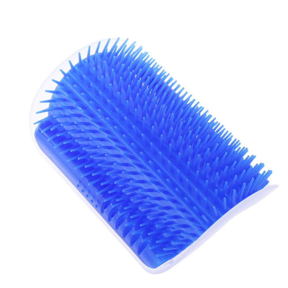 Cat Scratcher Brush Corner Cat Massage Self Groomer Comb Brush Cat Rubs the Face with a Tickling Comb Cat Pet Supplies: Blue