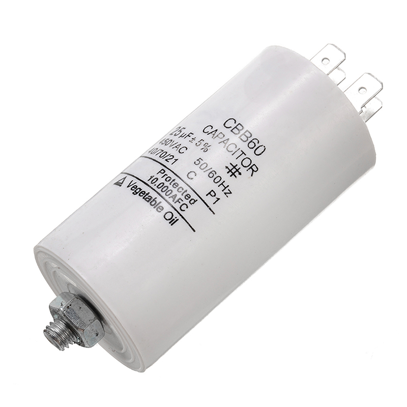 Uniwersalny silnik 25uf kondensator CBB60 kondensatory rozruchowe pompy wodnej 450V silniki AC