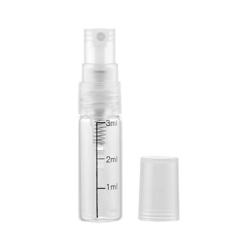 Draagbare Transparante Schaal Spray Fles Plastic Parfum Navulbare Fles Verstuiver Parfum Sub-fles Reizen Cosmetische Container: 3ml