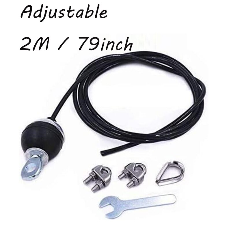 1.5M-3M Gym Cable Wire Rope Replacement Parts Accessories Adjustable Length for Pulley System Cable Machine Workout Equipment: Red