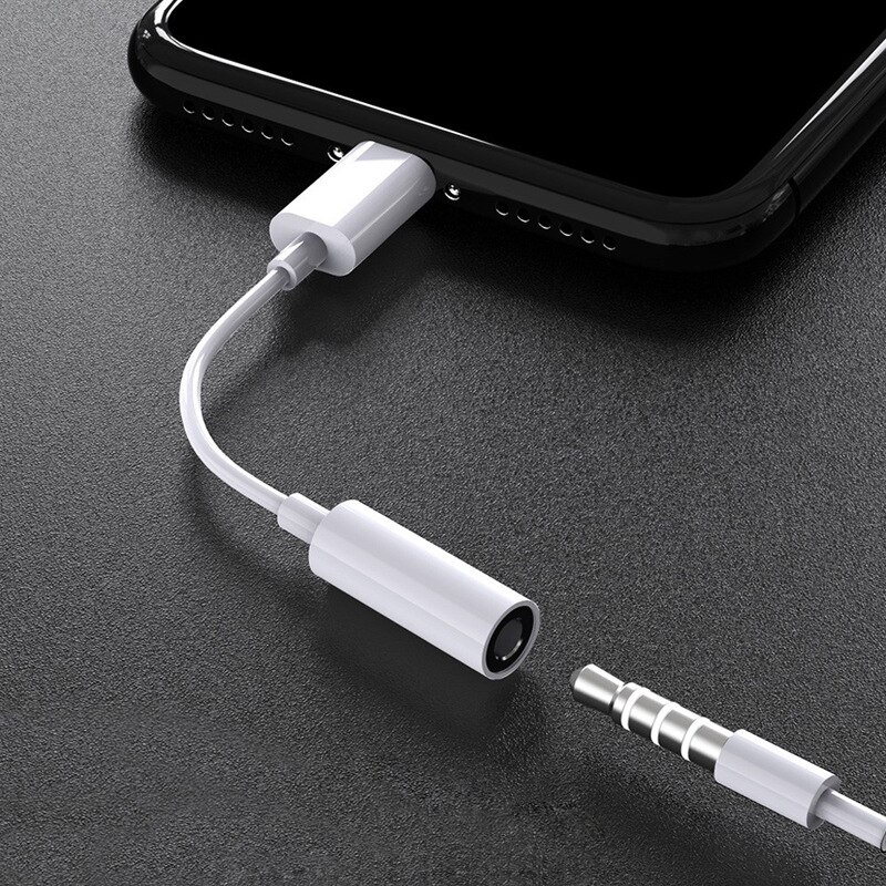 8 pin  to 3.5mm aux adapter för iphone 13 12 11 pro max mini xs xr x lighting  to 3.5 mm jack hörlurskontakt konverterare: Default Title