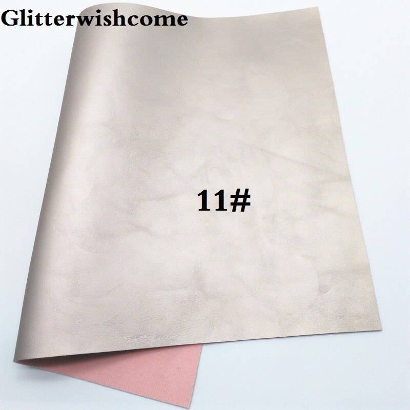 Glitterwishcome 30 x 134cm mini rulla synteettinen nahka, fluo metallinen sileä nahka kangasvinyyli jousille , gm015a